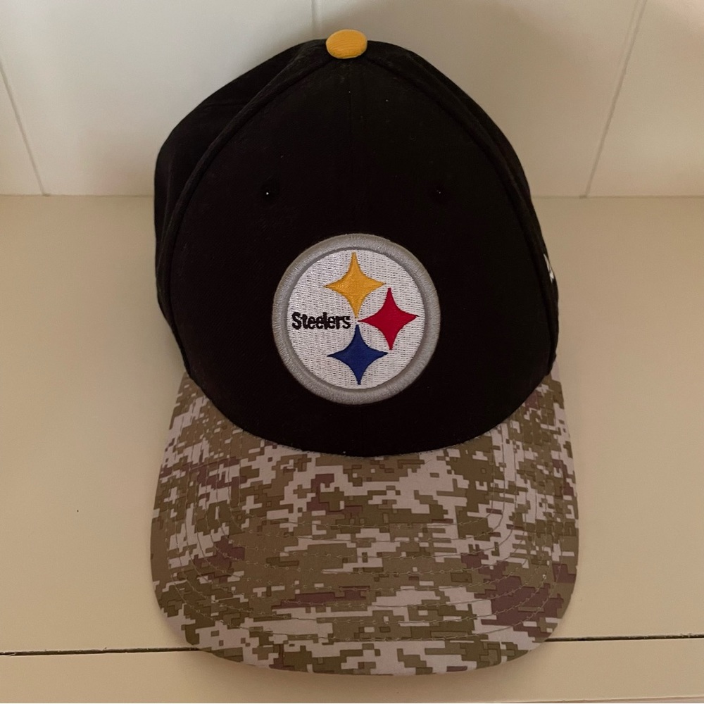 NFL Pittsburgh Steelers Football Salute to Service Camouflage Baseball Cap